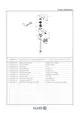 Diagramm und Teileliste für einen Kludi Waschtisch-Armatur mit Einzelhebelmischer, einschließlich Komponenten wie Deckel, Keramikeinheit und Ablaufgarnitur.